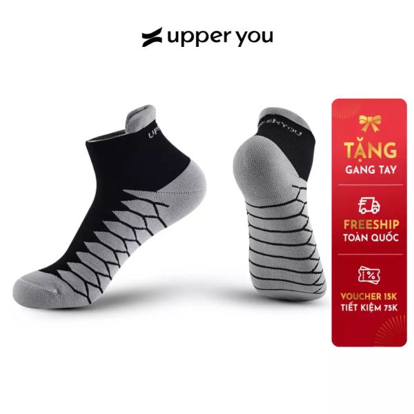 Tất Vớ Thể Thao Nam Cổ Ngắn UPPER YOU Light Cushion Dày Dặn Êm Ái Thoáng Khí Thấm Hút Mồ Hôi Tốt - SPM2004