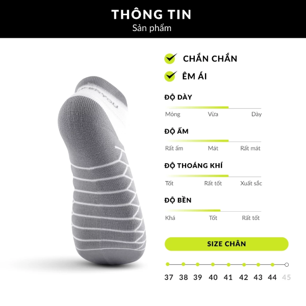 Tất Vớ Thể Thao Nam Cổ Ngắn UPPER YOU Light Cushion Dày Dặn Êm Ái Thoáng Khí Thấm Hút Mồ Hôi Tốt - SPM2004 - Hình ảnh 4